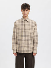 Freizeithemd Relaxed Fit - Pure Cashmere/Checks - Beige