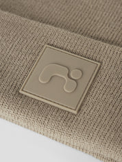 Strickmütze mit Umschlage - Silver Mink - Beige