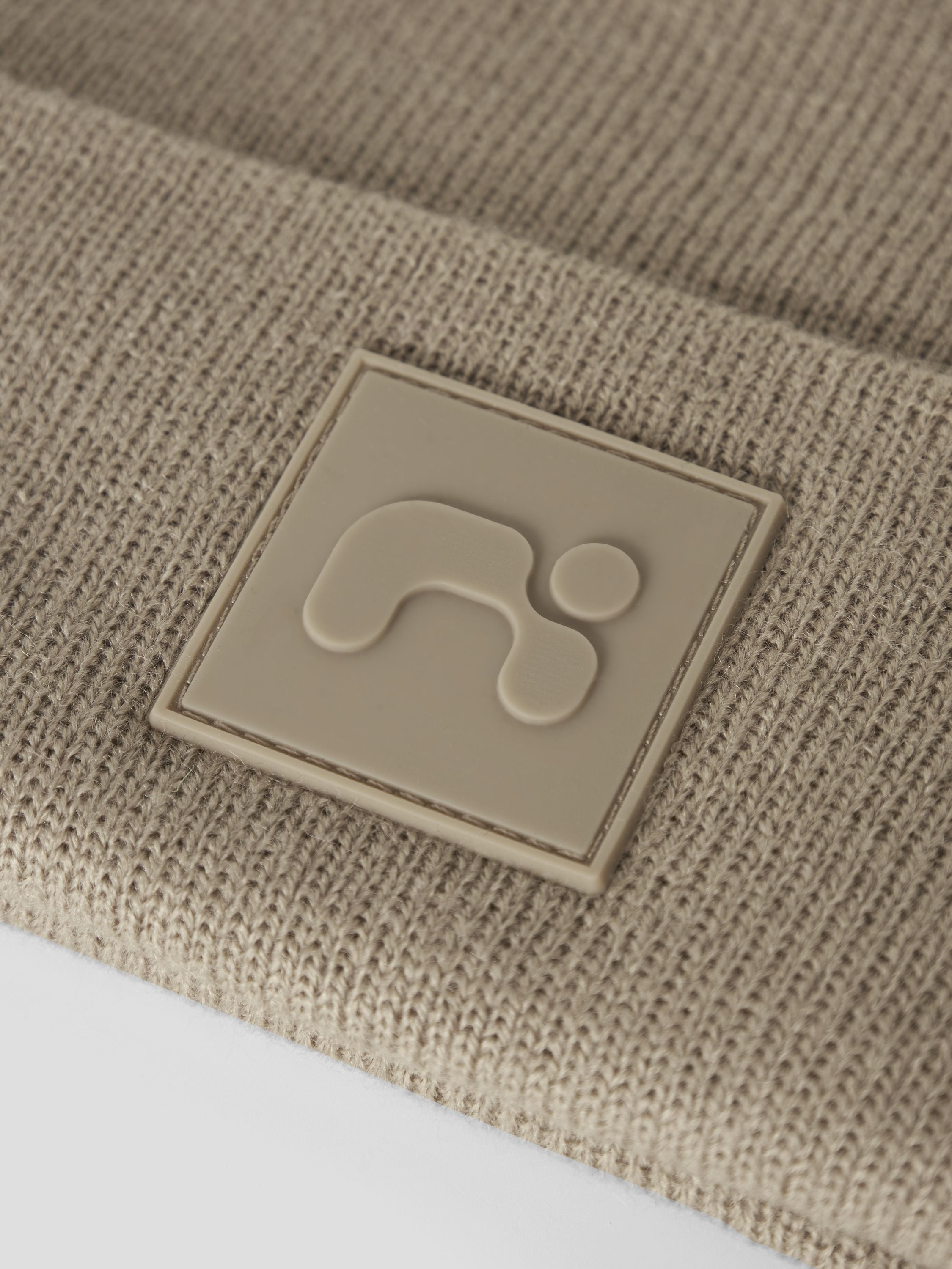 Strickmütze mit Umschlage - Silver Mink - Beige