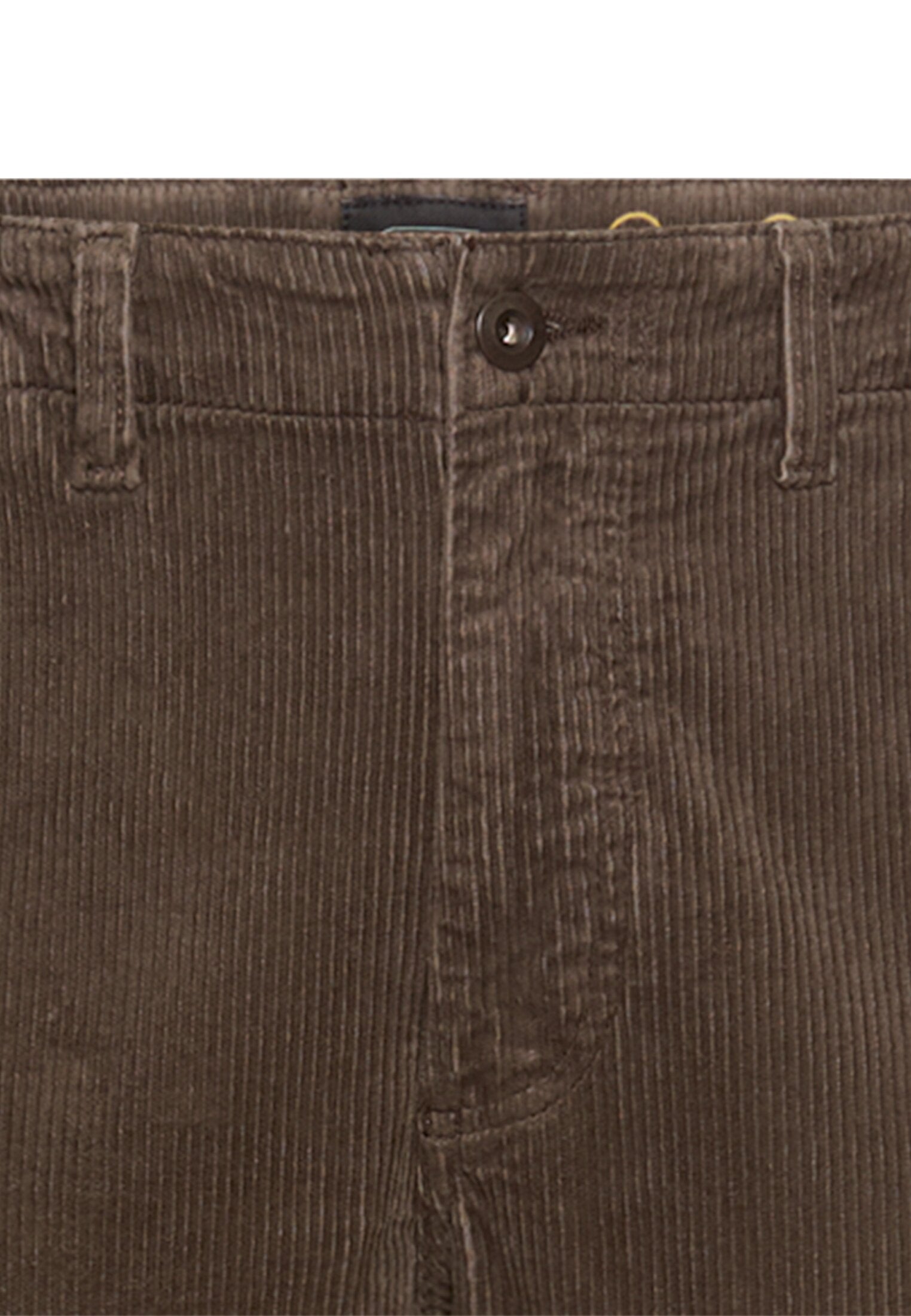Chino Hose Regular Fit aus Cord - 27-Dark Brown - Khaki