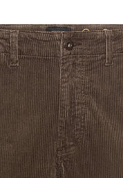 Chino Hose Regular Fit aus Cord - 27-Dark Brown - Khaki