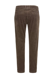 Chino Hose Regular Fit aus Cord - 27-Dark Brown - Khaki