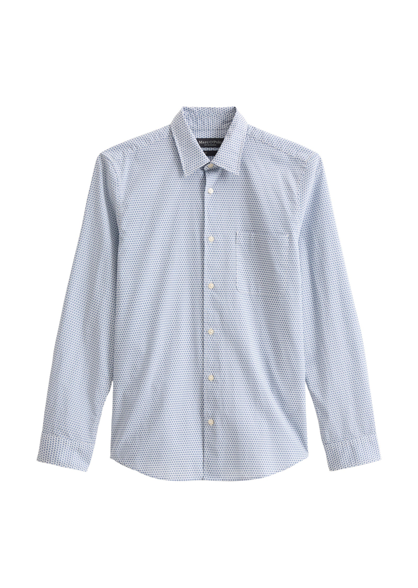 Freizeithemd Shaped Fit - I85-multi/ meltwater - Blau