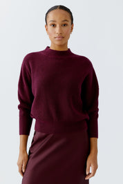 Strickpullover aus Wollmix - 3912-bramble berry - Violett