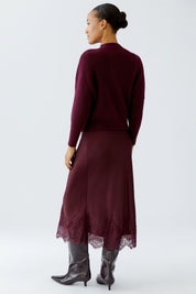 Strickpullover aus Wollmix - 3912-bramble berry - Violett