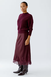 Strickpullover aus Wollmix - 3912-bramble berry - Violett