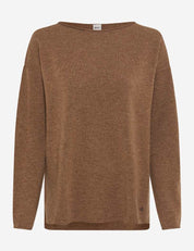Strickpullover LIZ aus Schurwolle - 53-taupe - Braun