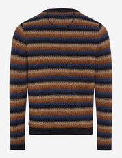 Strickpullover RICK aus Wolle - 23-navy - Mehrfarbig