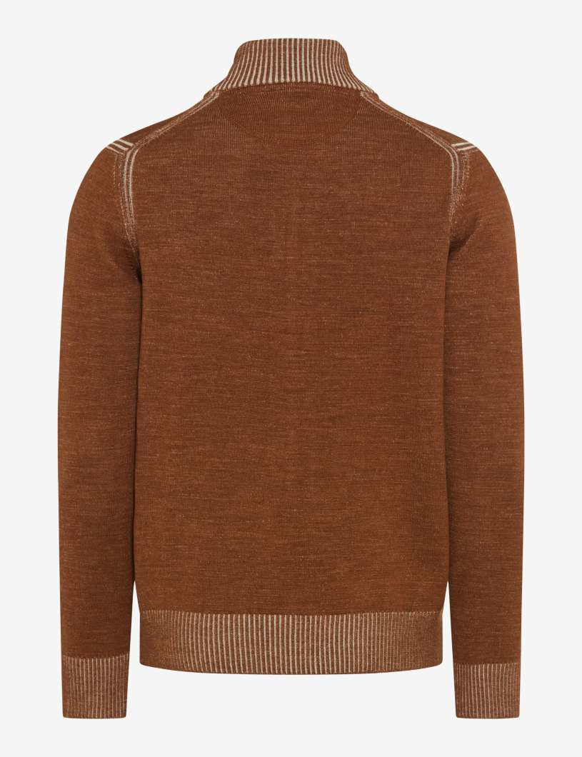 Strickjacke JAKE aus Baumwollmix - 54-toffee - Braun