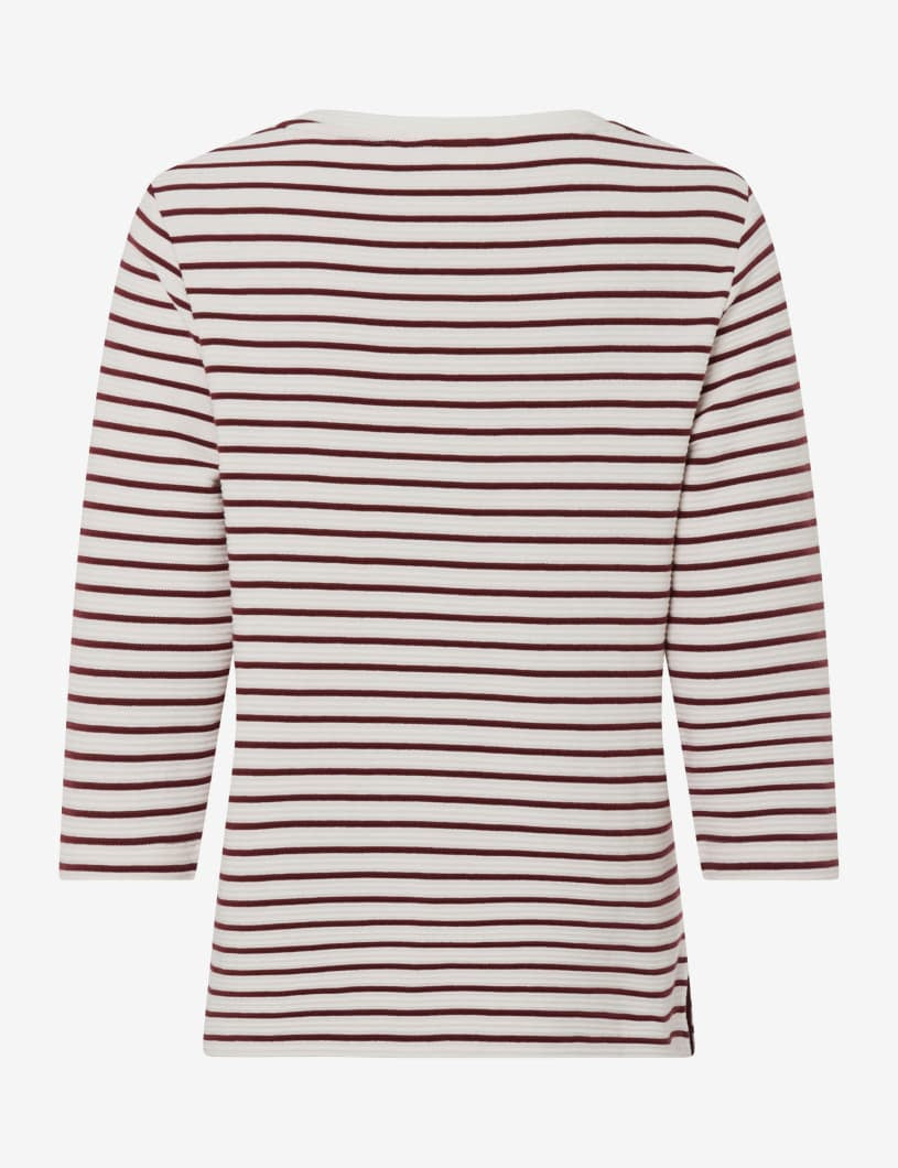 Langarmshirt BONNIE - 40-mulberry - Rot | Weiß