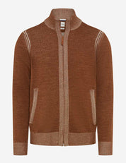 Strickjacke JAKE aus Baumwollmix - 54-toffee - Braun