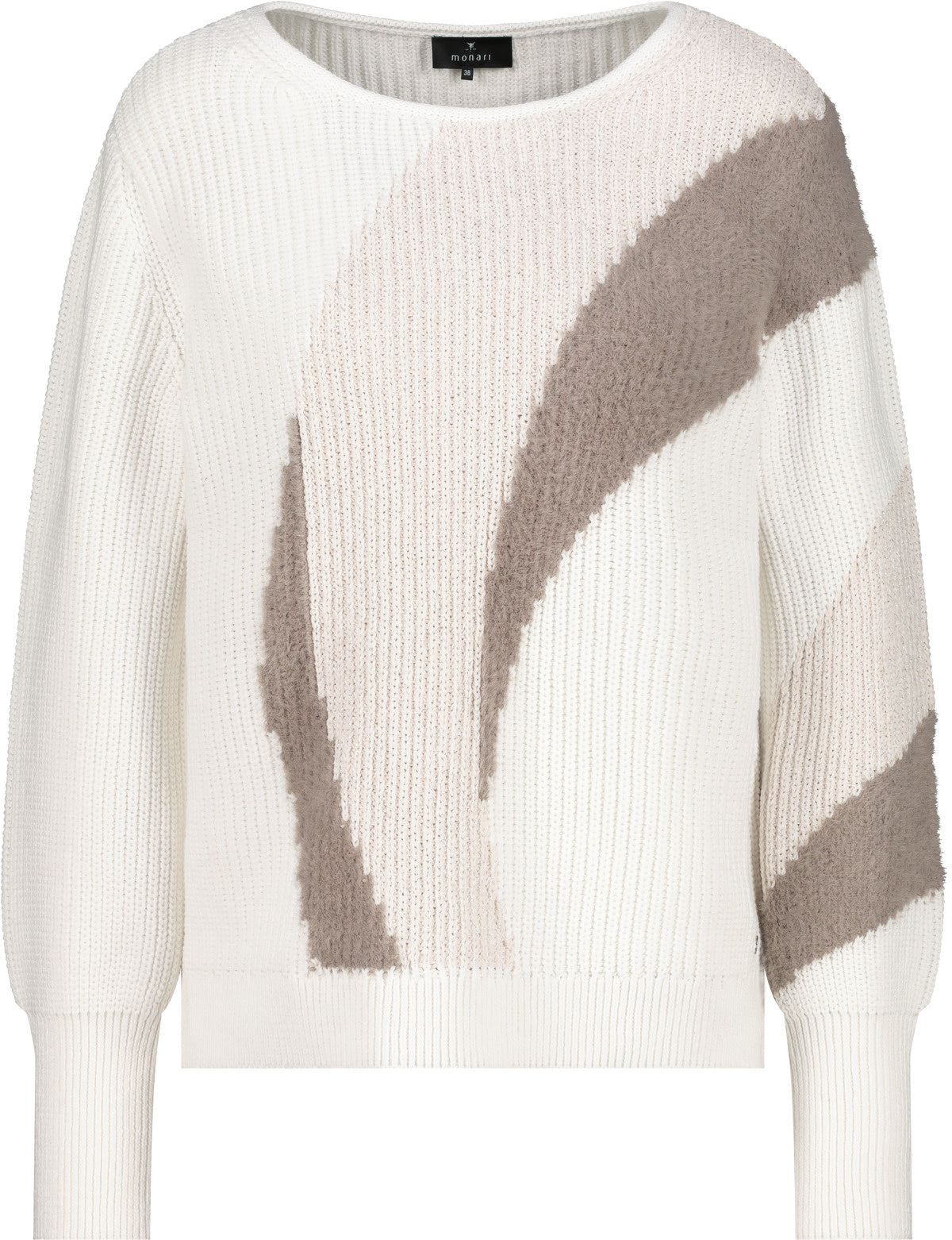 Strickpullover aus Baumwollmix - 102 off-white - Weiß