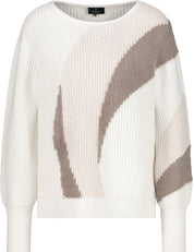 Strickpullover aus Baumwollmix - 102 off-white - Weiß