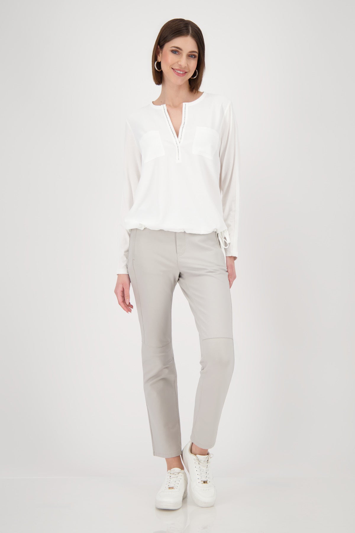 Schlupfbluse aus Viskose - 102 off-white - Creme