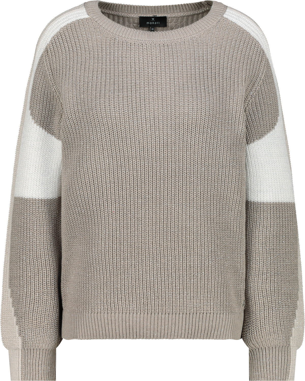 Strickpullover  mit glitzerndem Lurex - 540 greige - Beige