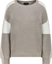 Strickpullover  mit glitzerndem Lurex - 540 greige - Beige