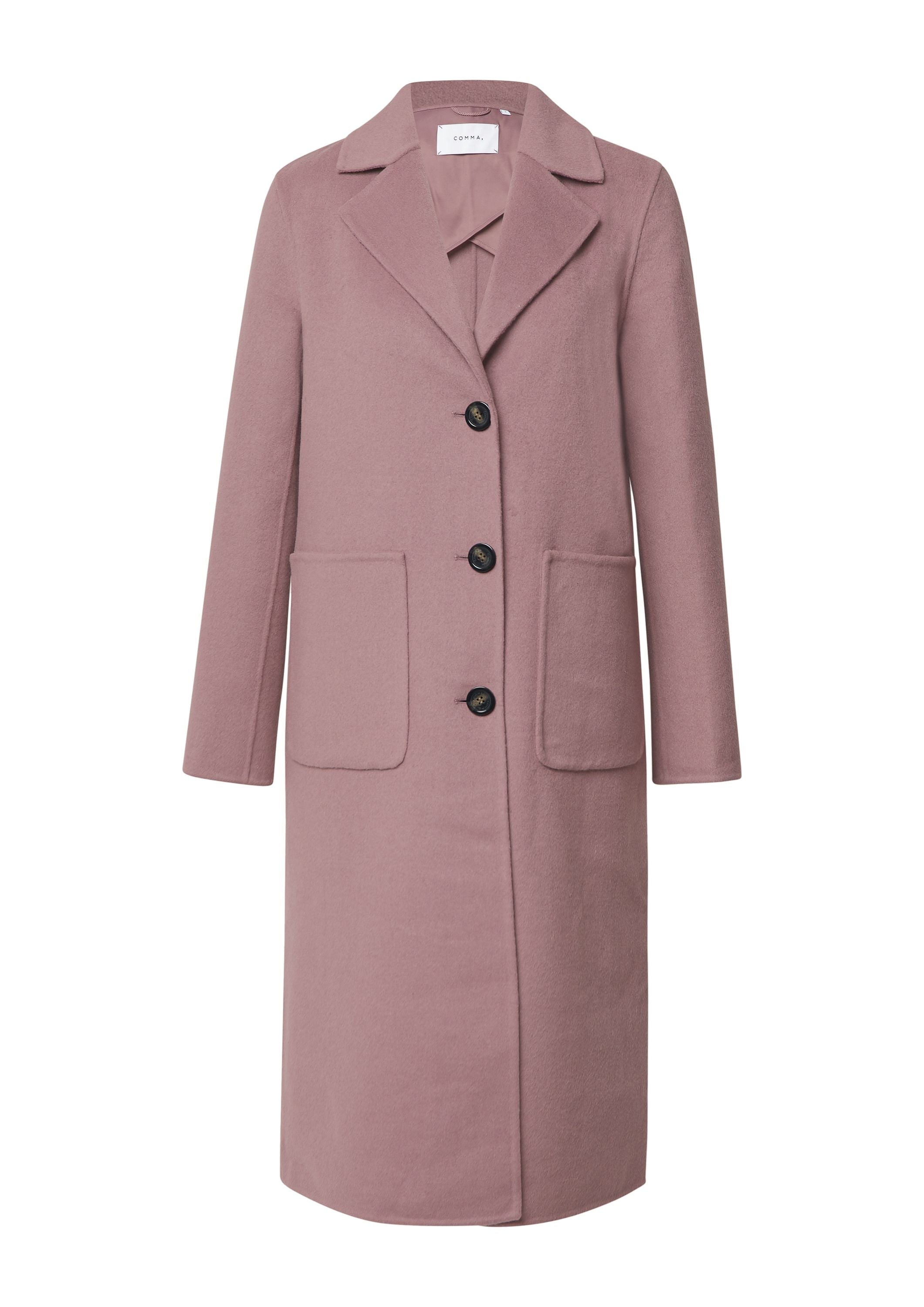 Wollmantel mit Reversekragen - 4424-LILAC/PINK - Pink