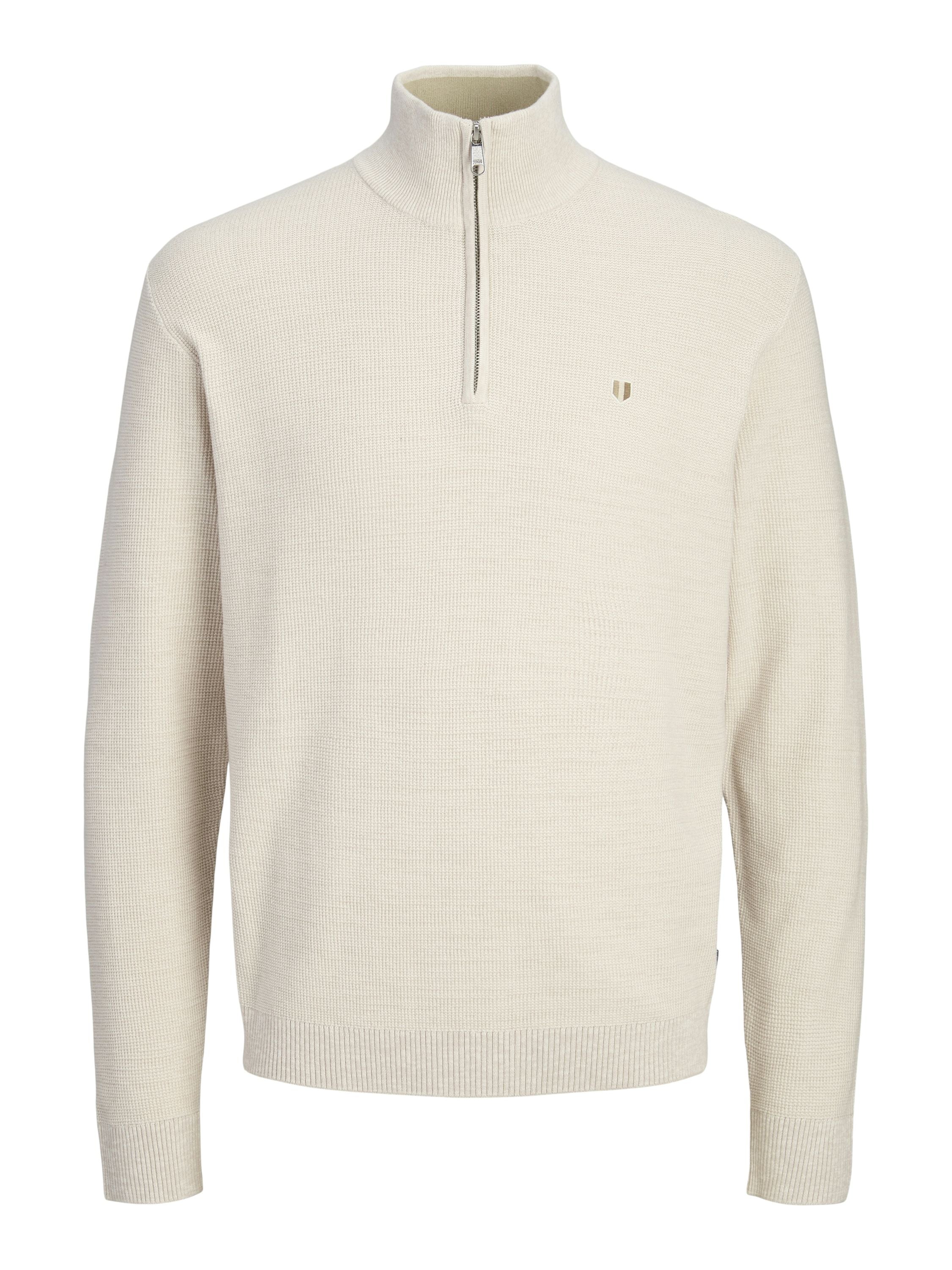 Strickpullover aus Bio-Baumwolle - Whitecap Gray - Beige