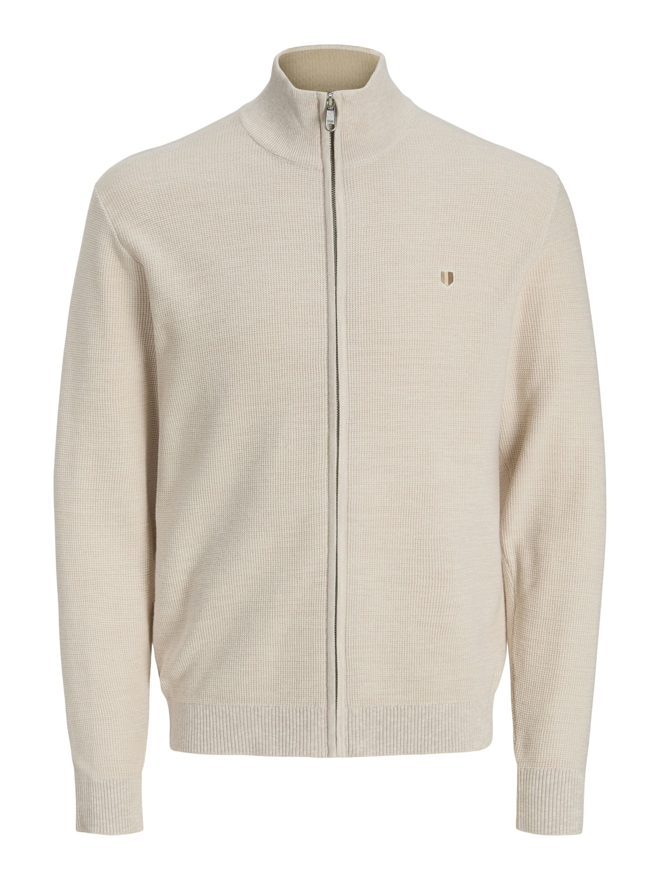 Strickjacke aus Bio-Baumwolle - Whitecap Gray - Beige