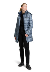 Steppmantel mit abnehmbarer Kapuze - 8494-Real Teal - Grün
