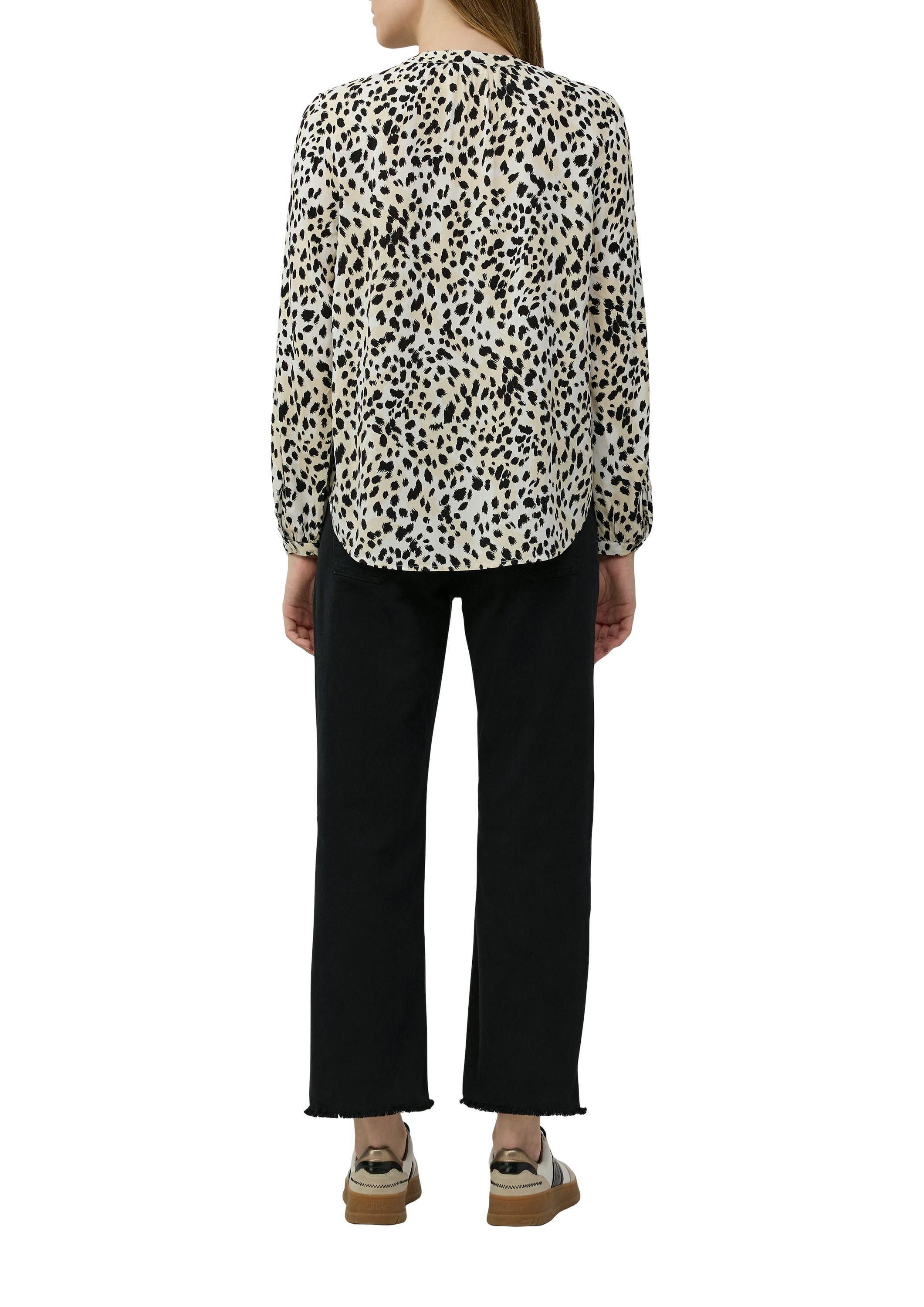 Schlupfbluse aus Viskose - 02A2-WHITE - Weiß