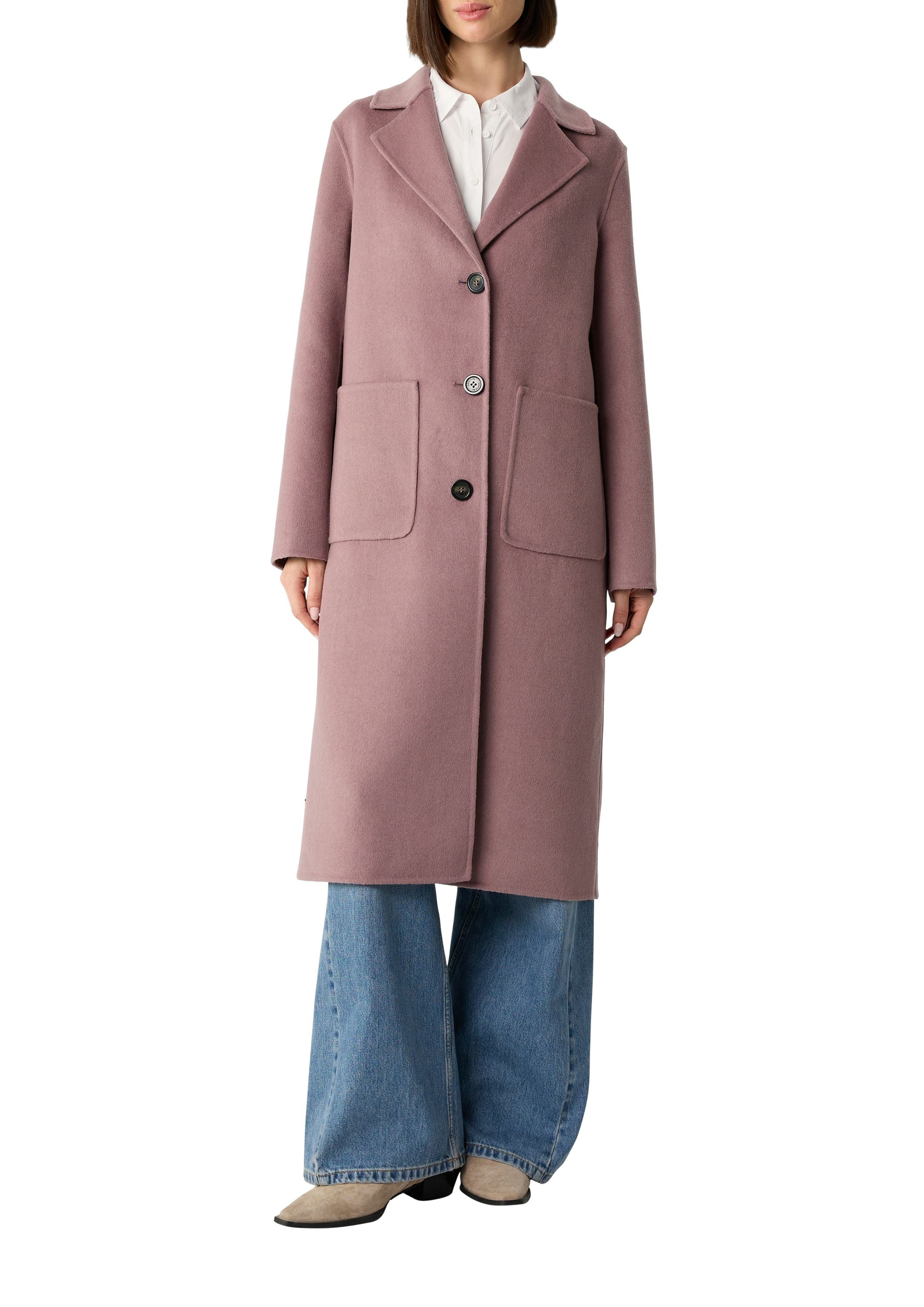 Wollmantel mit Reversekragen - 4424-LILAC/PINK - Pink