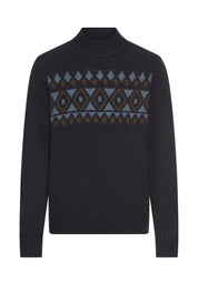 Strickpullover aus Wolle - 48-Dark Navy - Blau