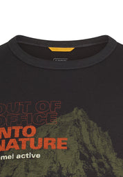 T-Shirt aus Baumwolle - 88-Asphalt - Schwarz