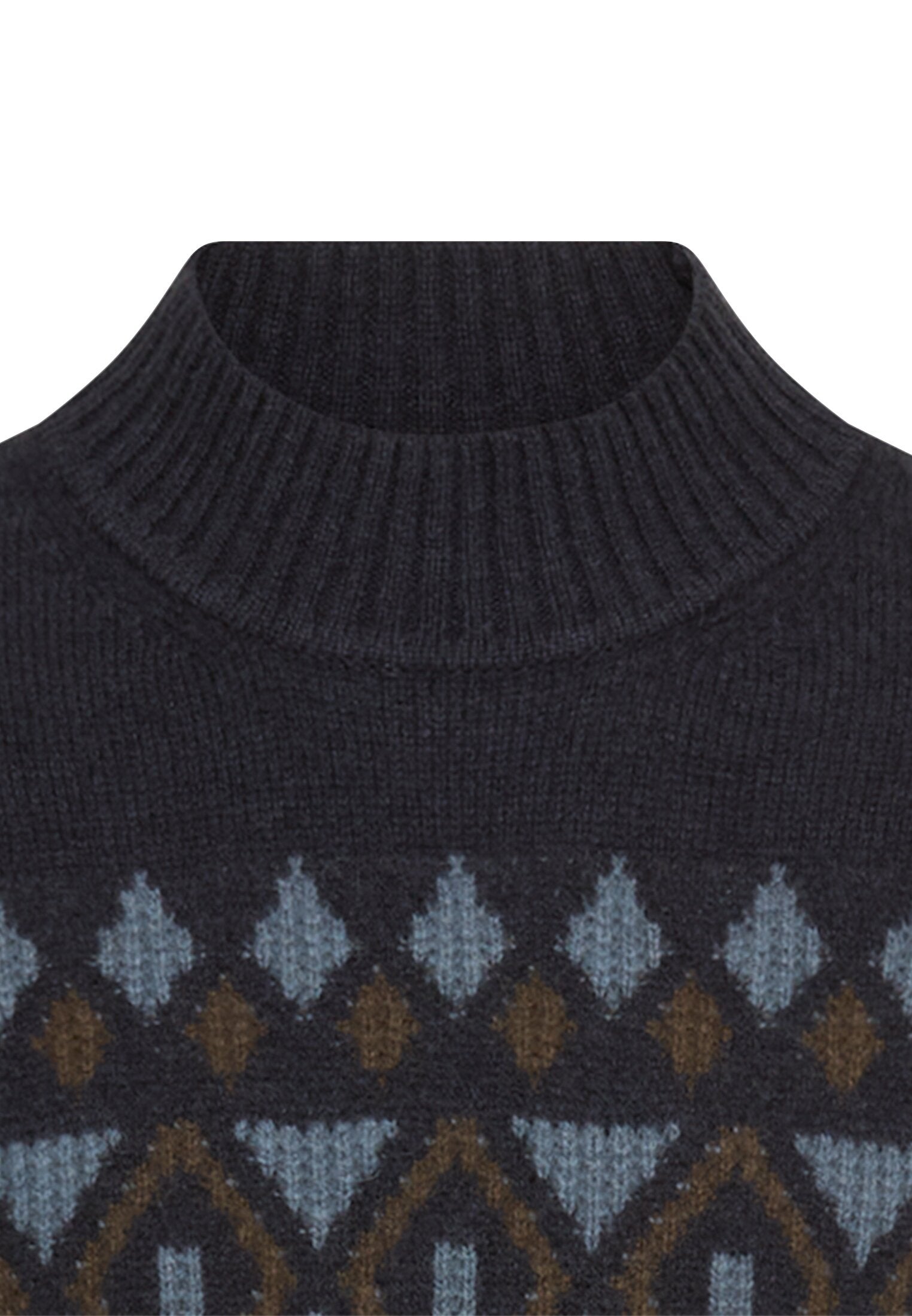 Strickpullover aus Wolle - 48-Dark Navy - Blau