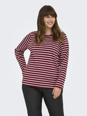Langarmshirt aus Baumwolle - Cabernet/PUMICE STONE - Rot