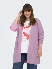 Strickjacke - Mauve Mist/MELANGE - Rosa