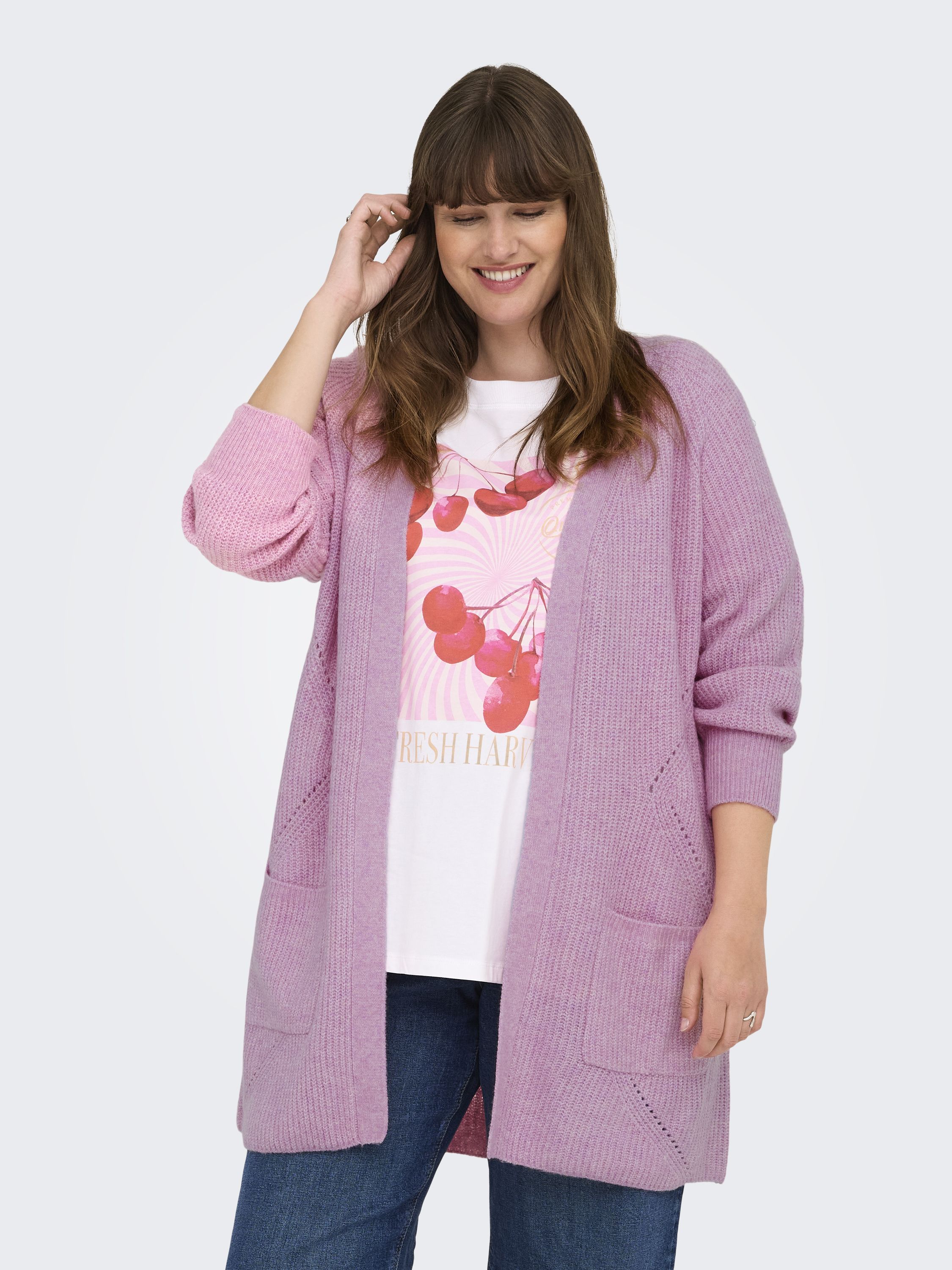 Strickjacke - Mauve Mist/MELANGE - Rosa