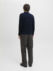 Poloshirt aus Merinowolle - Night Sky - Blau