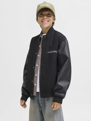 Bomberjacke mit Schriftzug - Black/BLACK SLEEVES - Schwarz