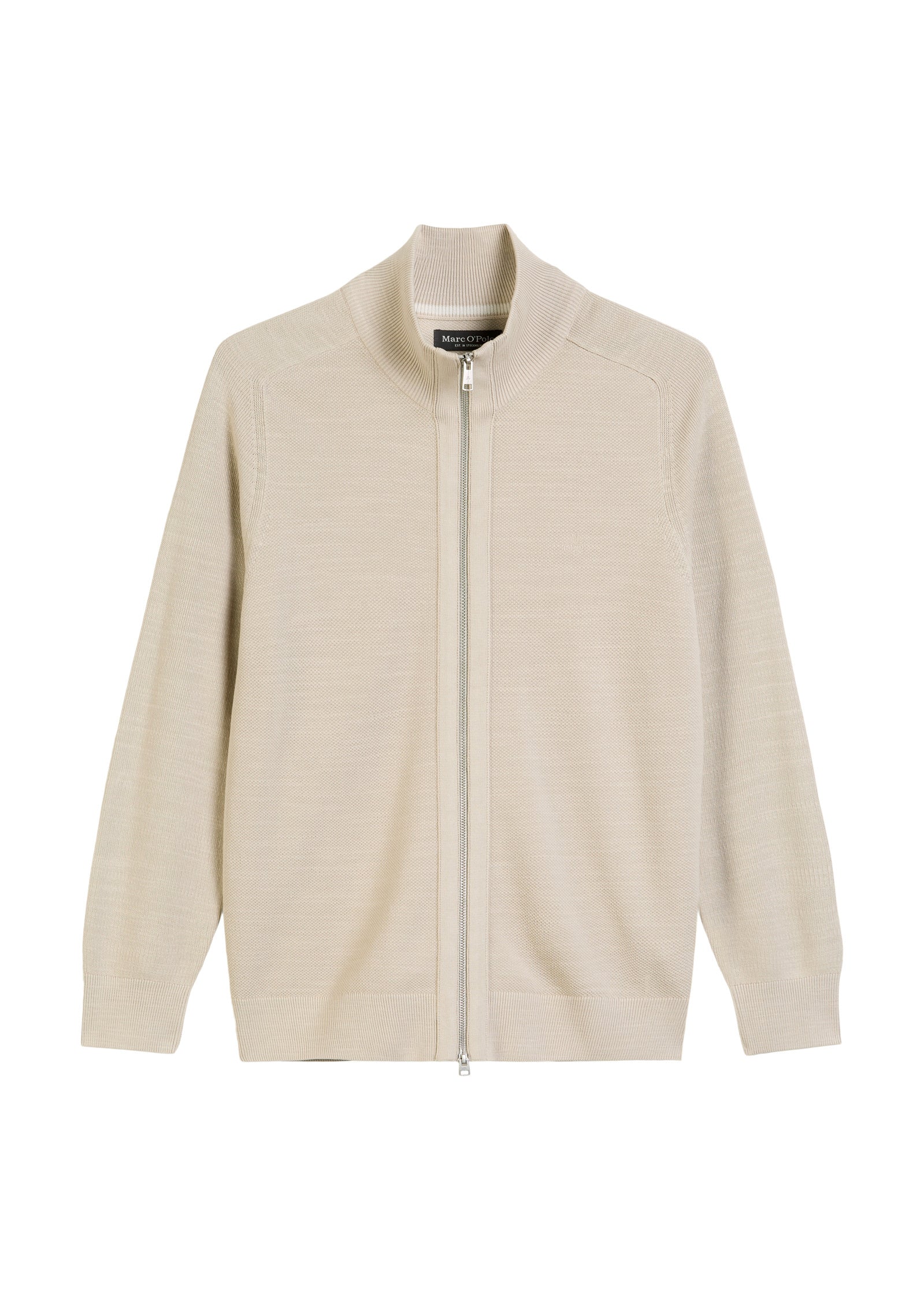 Strickjacke aus Baumwolle - 913-dapple gray - Beige