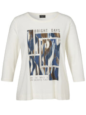 T-Shirt 3/4 Arm - 923-creme multicolor - Creme