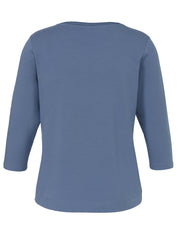 T-Shirt 3/4 Arm - 843-bleu multicolor - Blau
