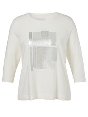 Langarmshirt aus Baumwollmix - 920-creme - Creme