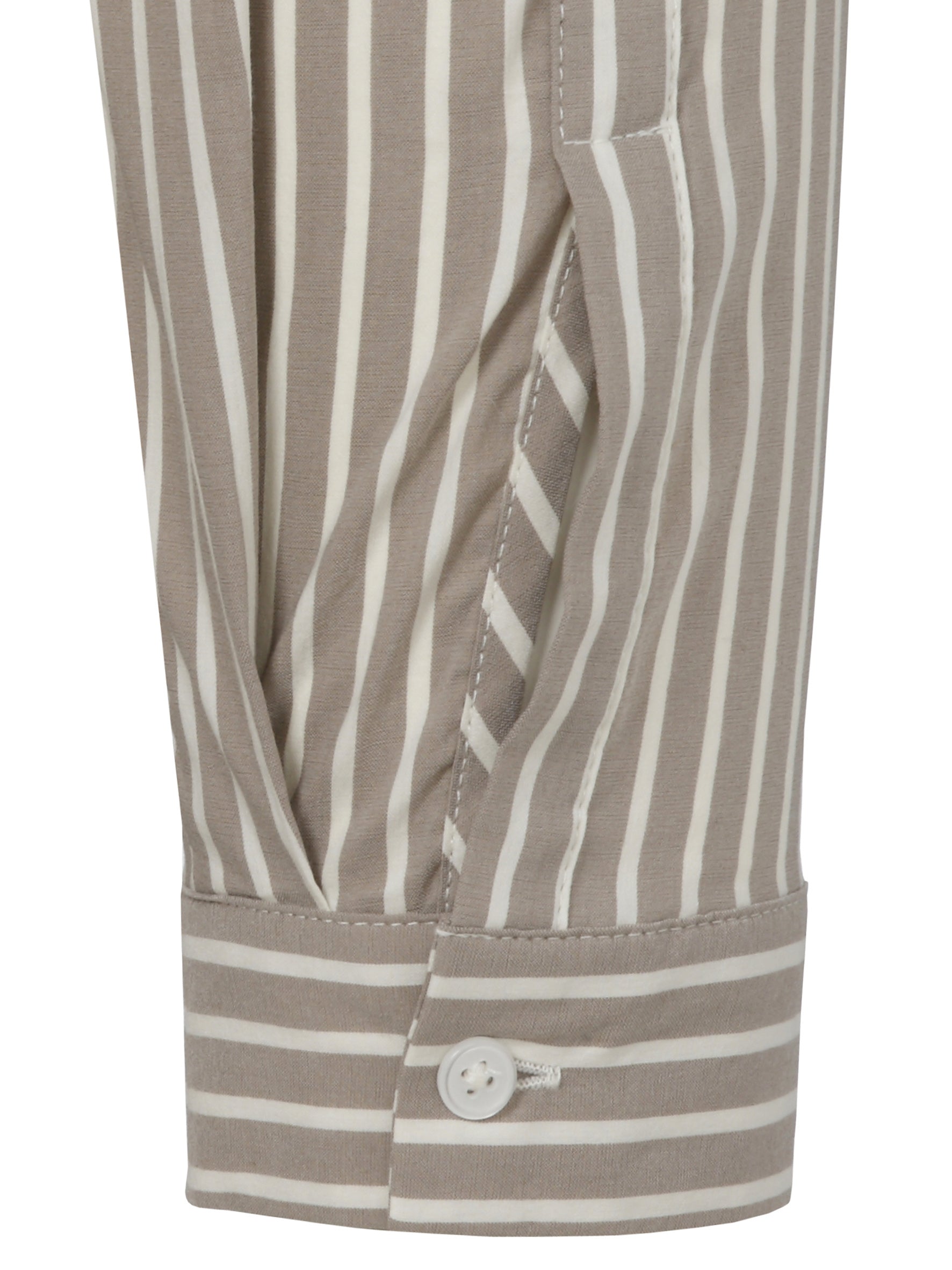 Hemdbluse aus Baumwollmix - 740920-mokka / creme - Braun