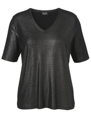 T-Shirt aus Viskose - 100-schwarz - Schwarz