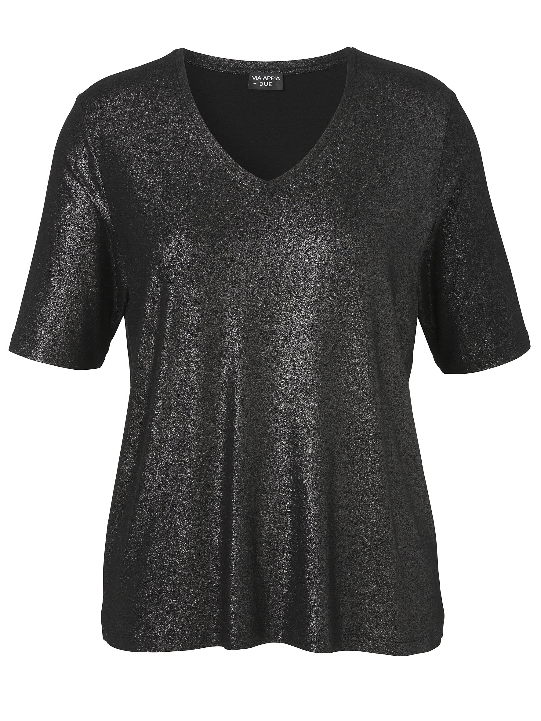 T-Shirt aus Viskose - 100-schwarz - Schwarz