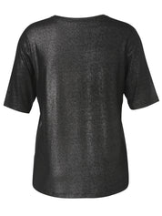 T-Shirt aus Viskose - 100-schwarz - Schwarz