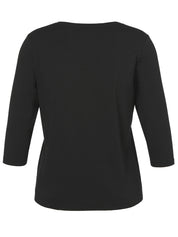 Langarmshirt aus Baumwollmix - 100-schwarz - Schwarz