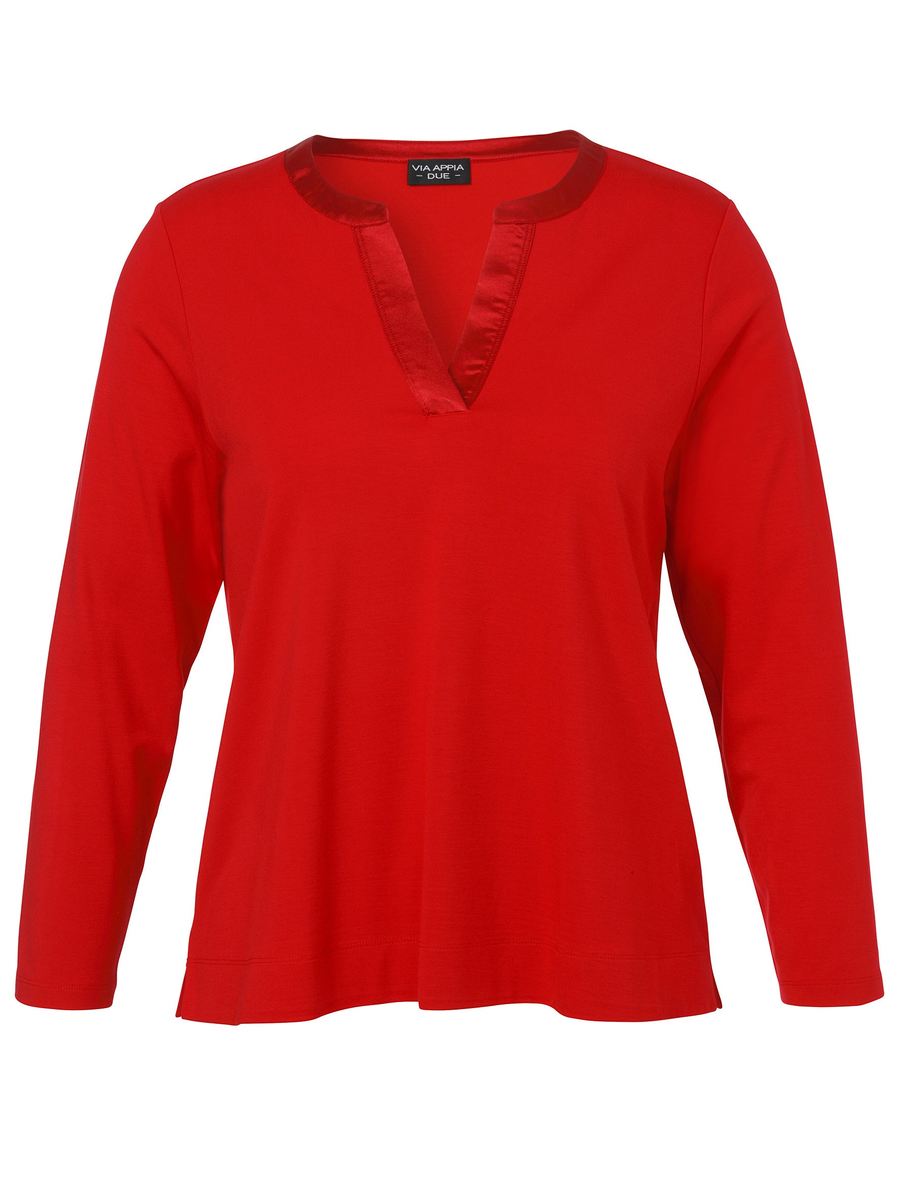 Schlupfbluse aus Viskosemix - 350-rot - Rot