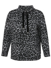 Sweatshirt aus Viskosemix - 103-schwarz multicolor - Schwarz