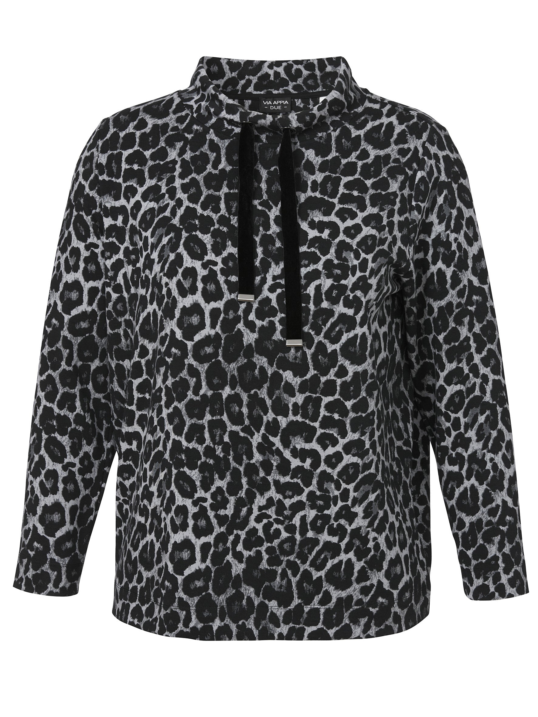 Sweatshirt aus Viskosemix - 103-schwarz multicolor - Schwarz