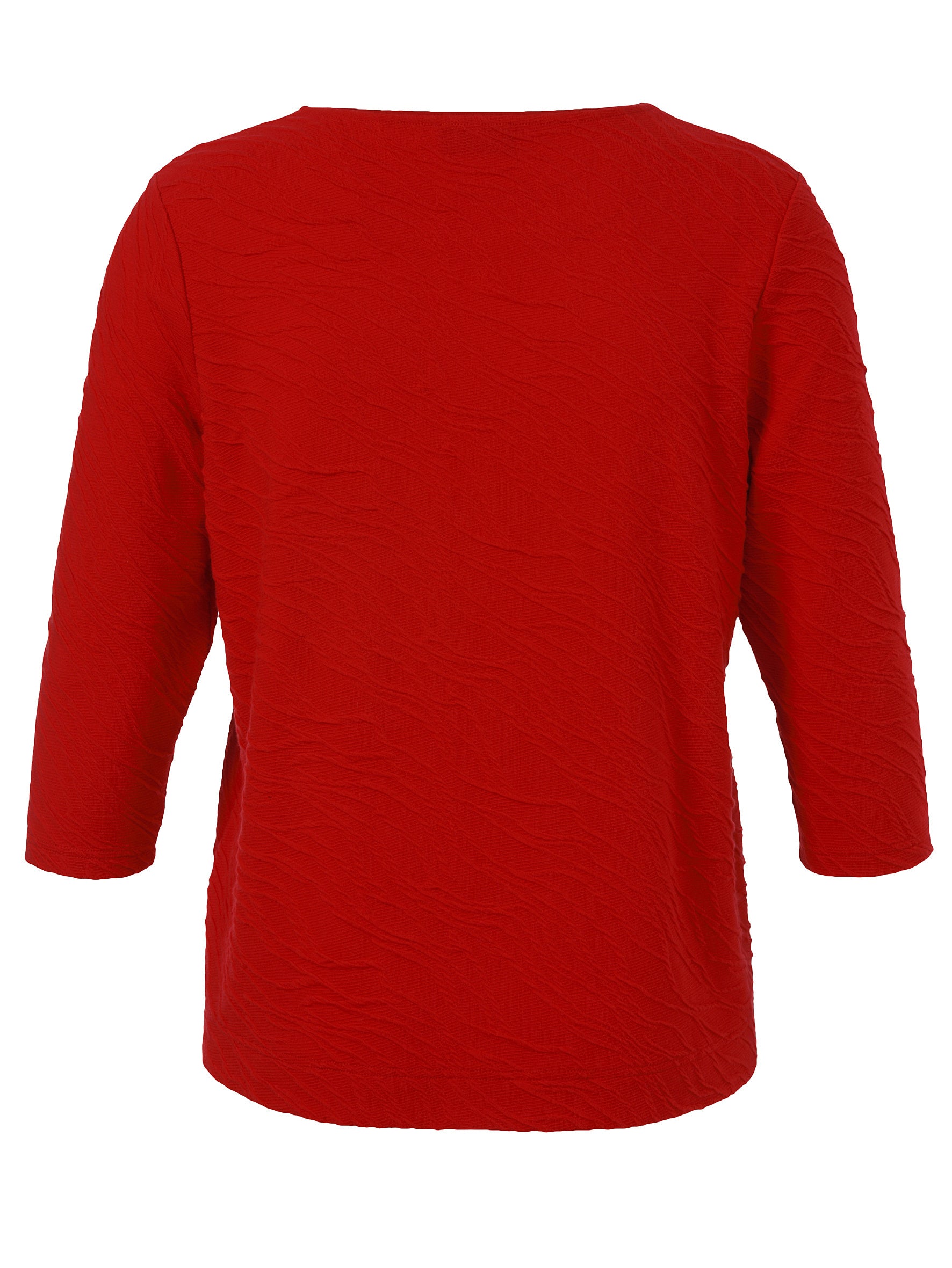 Strickpullover strukturiert - 350-rot - Rot