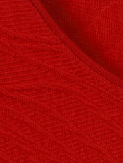 Strickpullover strukturiert - 350-rot - Rot