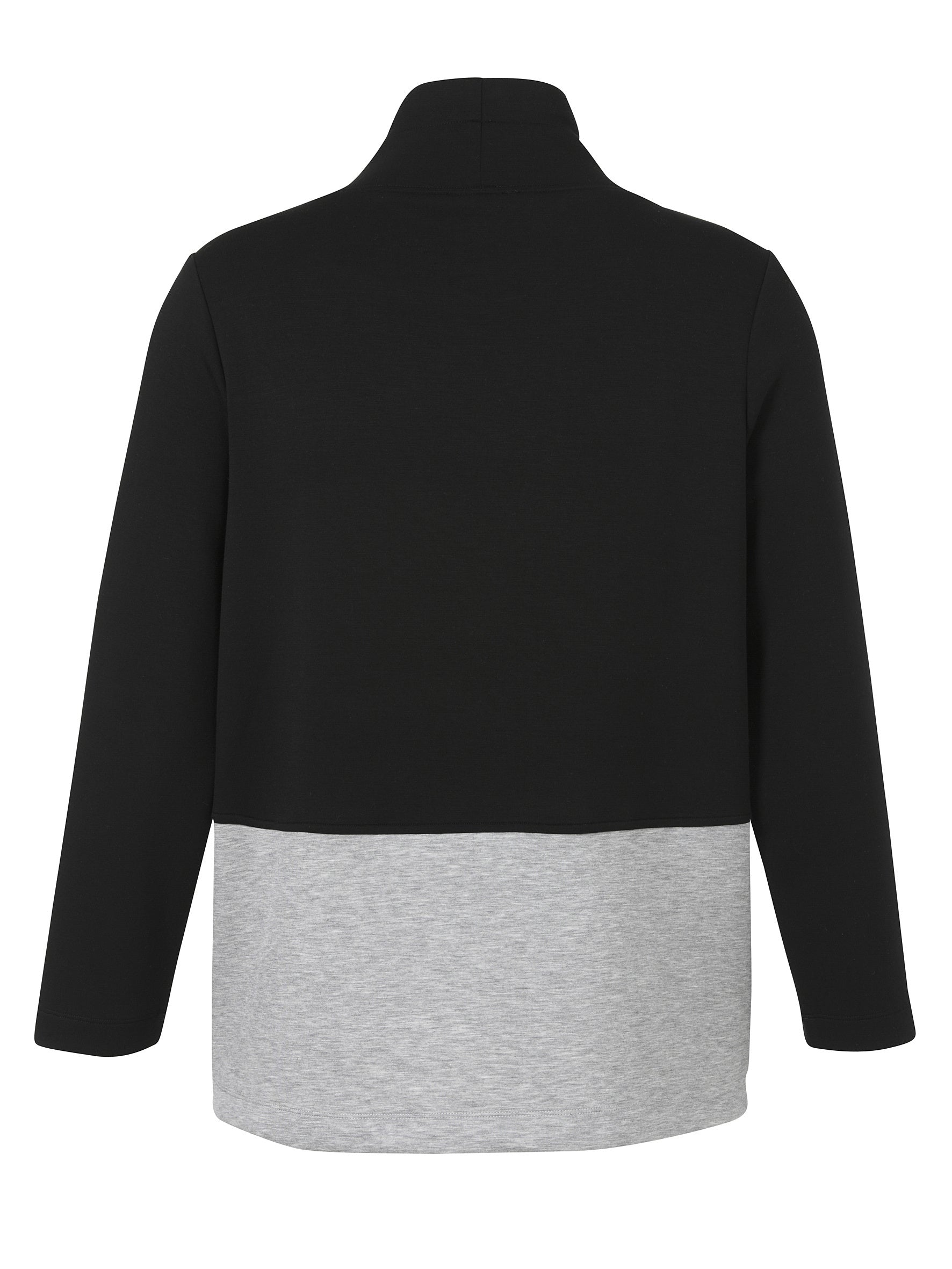 Sweatshirt aus Viskosemix - 100151-schwarz/grau melange - Schwarz