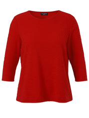 Strickpullover strukturiert - 350-rot - Rot